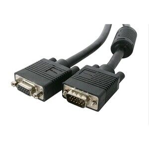 50ft HD15 SVGA/VGA Monitor Extension Computer Cable Male-To-Male Coax Cord EUC